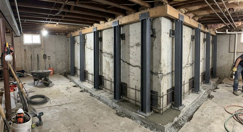 Basement Stabilization in Moncks Corner, SC