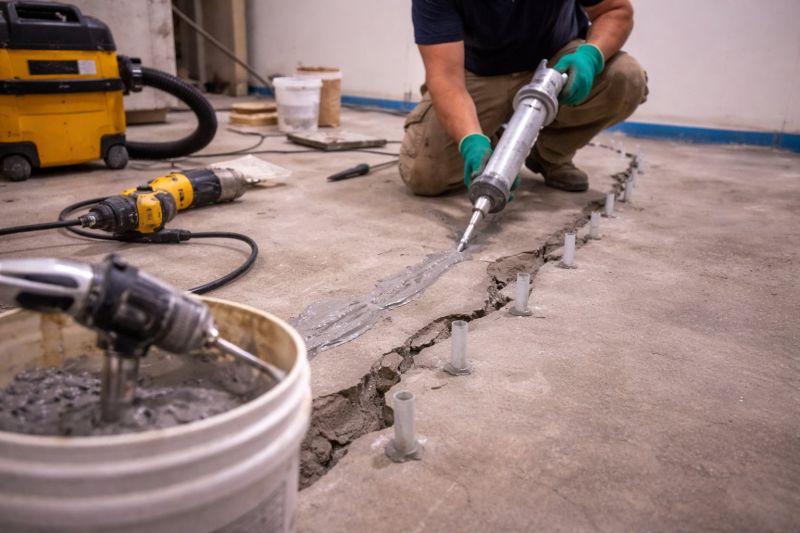 Cracked Basement Floor Repair in Moncks Corner, SC