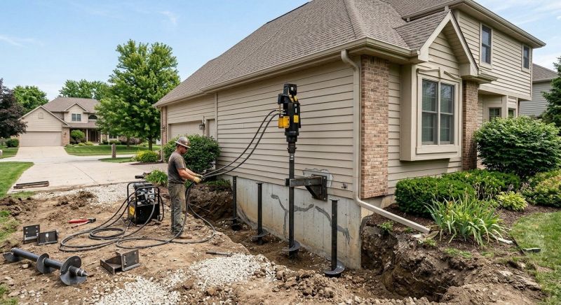 Helical Piers Installation in Moncks Corner, SC
