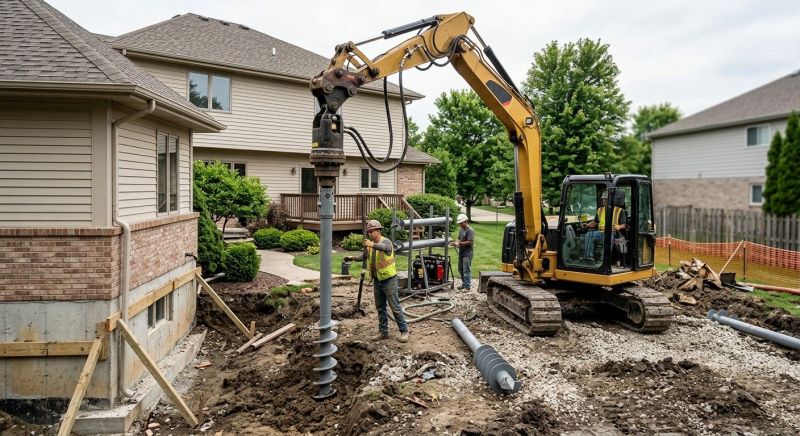 Helical Pile Installation in Moncks Corner, SC